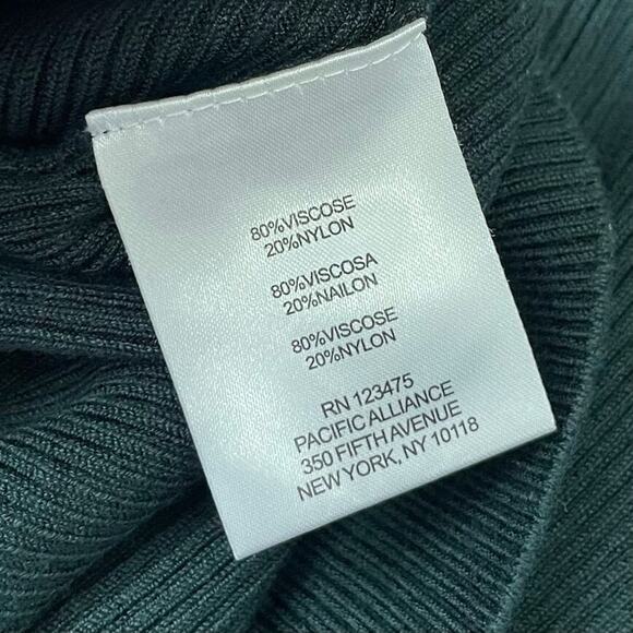 Ellen Tracy Size M Dark Ribbed Knit Mock Neck Sweater Old Money Preppy 90s Y2K - Picture 5 of 8